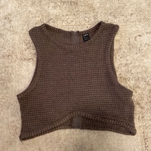 SHEIN waffle knit crop top
